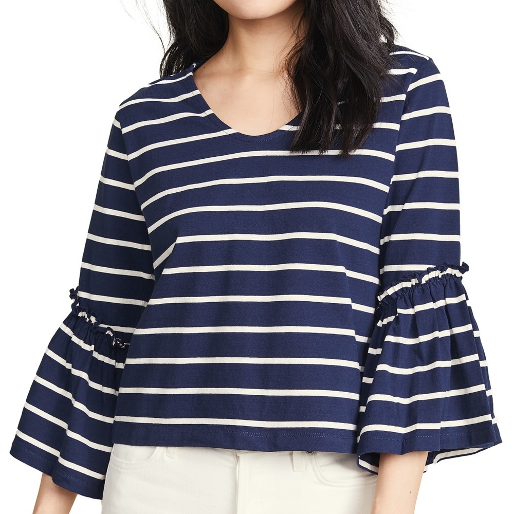 Madewell Striped Bell Sleeve Top - Picture 5 of 6